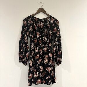 Black floral dress